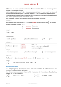 I numeri razionali