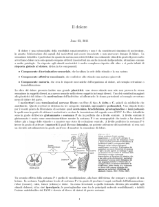 Il dolore