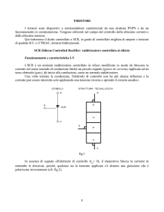 1 TIRISTORI I tiristori sono dispositivi a semiconduttore caratterizzati