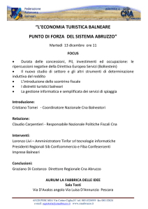 l`economia turistica balneare punto di forza del sistema abruzzo
