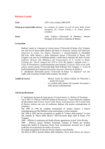 Barbara Lazotti - Dipartimento di Storia dell`Arte e Spettacolo
