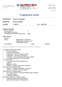 Programma svolto - Liceo Danilo Dolci