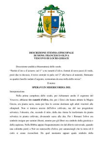 DESCRIZIONE DI MONS. VESCOVO Descrizione araldica