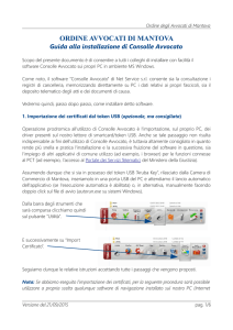ORDINE AVVOCATI DI MANTOVA Guida alla installazione di