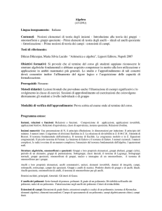 Algebra - Università degli Studi della Basilicata