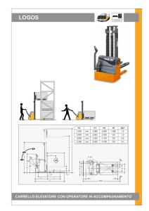 carrello elevatore con operatore in accompagnamento