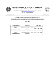 Calendario laboratori musicale 13-14