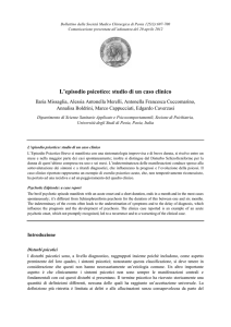 L`episodio psicotico: studio di un caso clinico