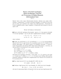 Spazi vettoriali topologici + Hahn-Banach