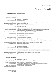 Curriculum vitae di Petrachi Giancarlo