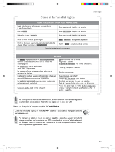 come si fa l`analisi logica