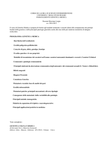 Programma Genetica Medica aa. 2014-15