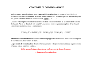 COMPLESSI e REATTIVITA - Appunti delle lezioni di CHIMICA del
