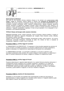 Massa ed energia nelle reazioni chimiche