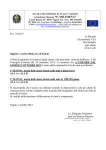 Uscita ultima ora di lezione