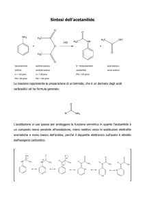 Sintesi dell`acetanilide