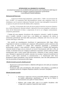 Introduzione alla grammatica valenziale