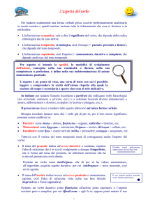 L`aspetto del verbo