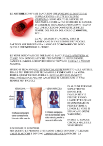 le arterie sono vasi sanguigni che portano il sangue dal cuore