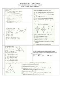 TEST GEOMETRIA – SIMULAZIONE TEOREMI DI EUCLIDE