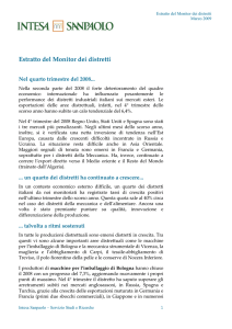 Estratto del Monitor dei distretti