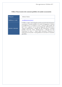 Ufficio Osservatorio dei contratti pubblici ed analisi economiche