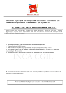 Richiesta rimborso spese farmaci necessari in relazione all`evento