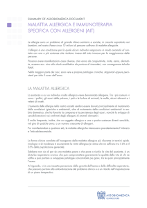 MALATTIA ALLERGICA E IMMUNOTERAPIA SPECIFICA CON