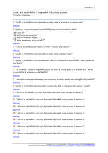 Esercizio di probabilità. UNO base