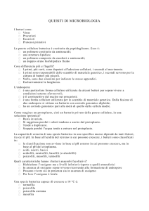 quesiti di microbiologia