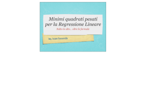 La Regressione Lineare