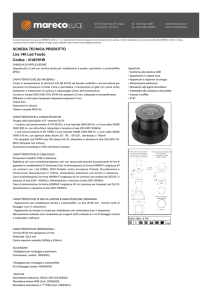 SCHEDA TECNICA PRODOTTO Lira 140 Led Tondo Codice