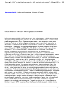 Brunangelo Falini "La classificazione molecolare delle neoplasie