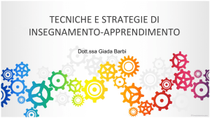 tecniche e strategie di insegnamento-apprendimento