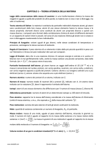 capitolo 1 – teoria atomica della materia