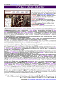 194. “I Sumeri e l`origine della civiltà”