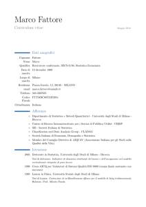 Marco Fattore – Curriculum vitae