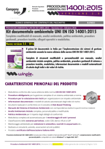 Kit documentale ambientale UNI EN ISO 14001:2015