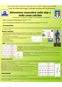 Attivazione muscolare nello skip e nella corsa calciata