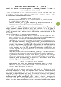 Guida alle slide di presentazione del Linguaggio Giovanile Telematico