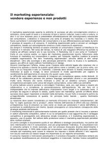 Il marketing esperienziale: vendere esperienze e non prodotti