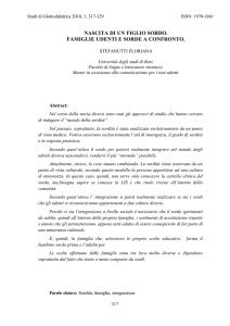 nascita di un figlio sordo. famiglie udenti e sorde a
