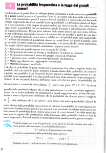 La probabilità frequentista e la legge dei grandi numeri