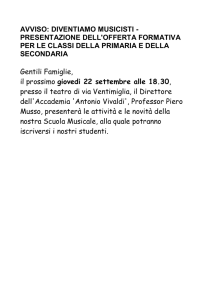 AVVISO: DIVENTIAMO MUSICISTI