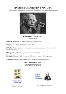 einstein: geometria e natura