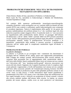 la puberta` e problematiche endocrine correlate nell` eta` di
