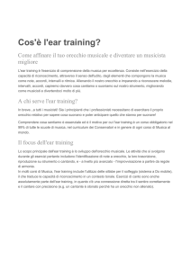 Cos`è l`ear training?
