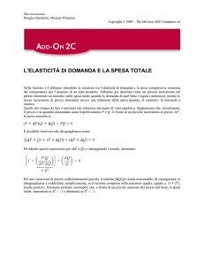 l`elasticità di domanda e la spesa totale