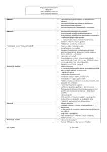 Programma di matematica Classe II R Prof.ssa Carmela Varriale