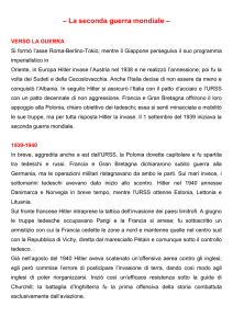 Storia contemporanea – La seconda guerra mondiale –